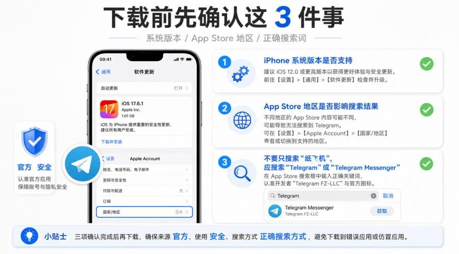 纸飞机怎么下载到苹果手机?iPhone 安装与中文设置教程 配图 1