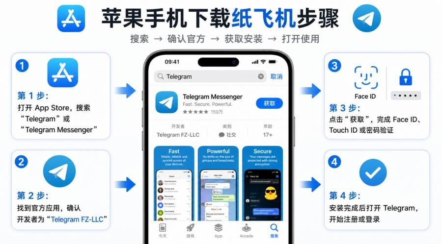 纸飞机怎么下载到苹果手机?iPhone 安装与中文设置教程 配图 2