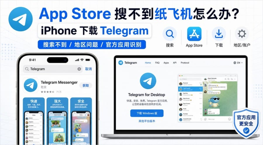 App Store 搜不到纸飞机怎么办?iPhone 下载 Telegram 教程